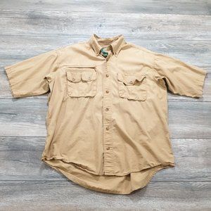 Cabelas Mens Medium Short Sleeve Shirt Outdoor Gear Camping Vented Fishing Sport